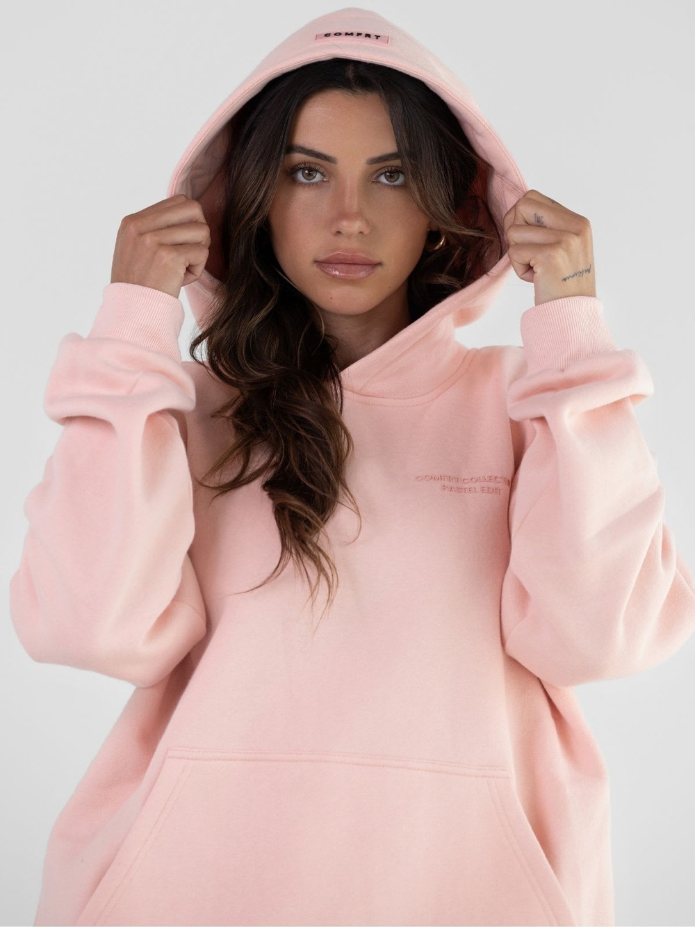 Comfort Collection Pastel Edit. Peach Pullover Hoodie